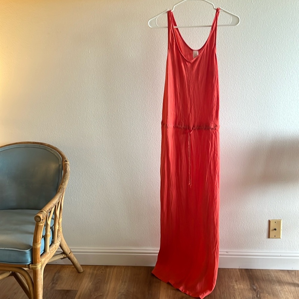 Linen Jolie Maxi Drawstring Dress